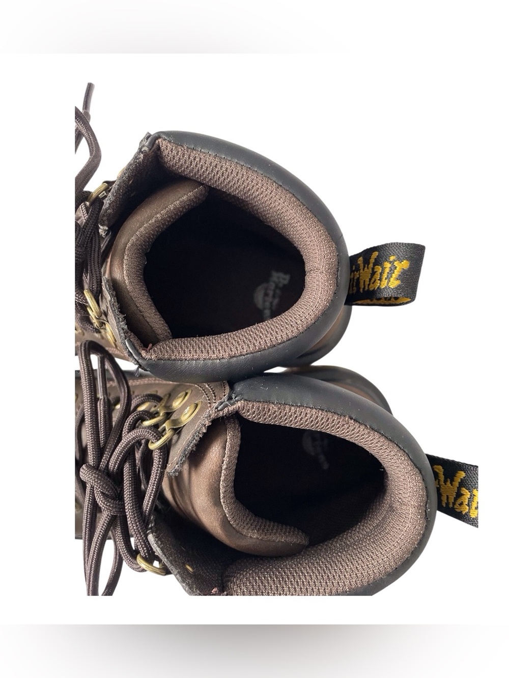 Dr.Martens FAORA Women's Brown Leather AirWait Combat Boots, 7 - Picture 11 of 11